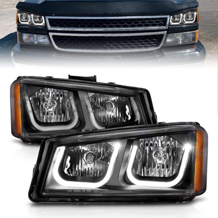 Anzo Crystal Headlights with U-bar for 2003-2007 LB7/LLY/LBZ
