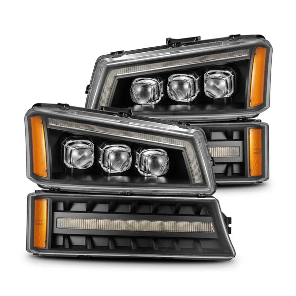 AlphaRex Nova-Series LED Projector Headlights, 2003-2007 Silverado LB7/LLY/LBZ