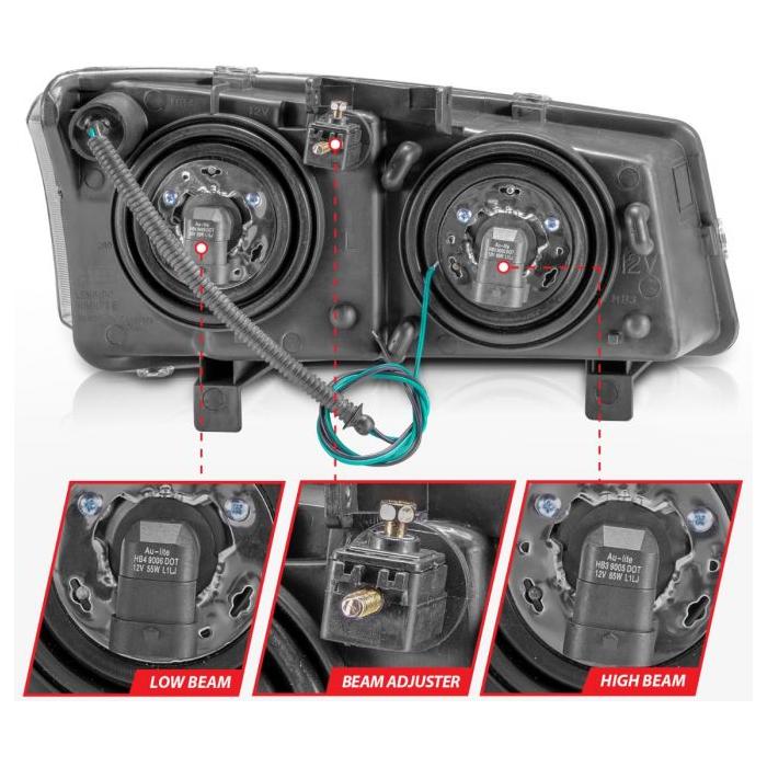Anzo Crystal Headlights with U-bar for 2003-2007 LB7/LLY/LBZ