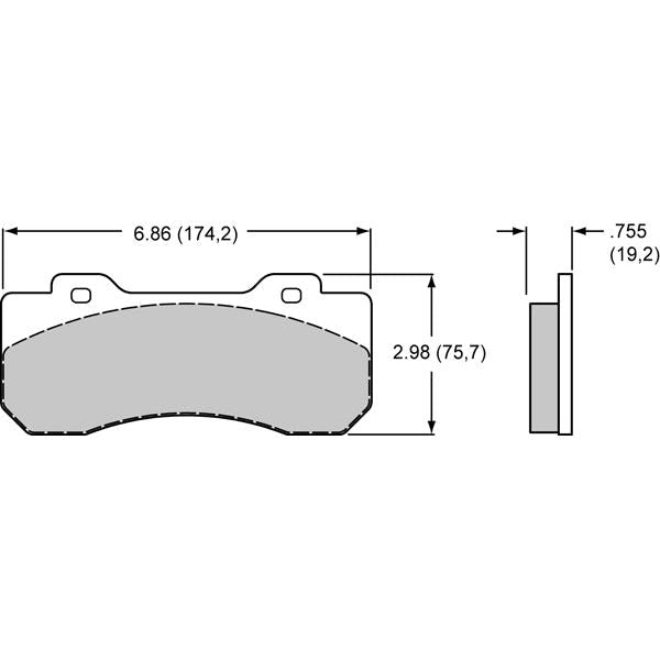 Wilwood TX6R Replacement Brake Pads, 2001-2019 LB7/LLY/LBZ/LMM/LML/L5P
