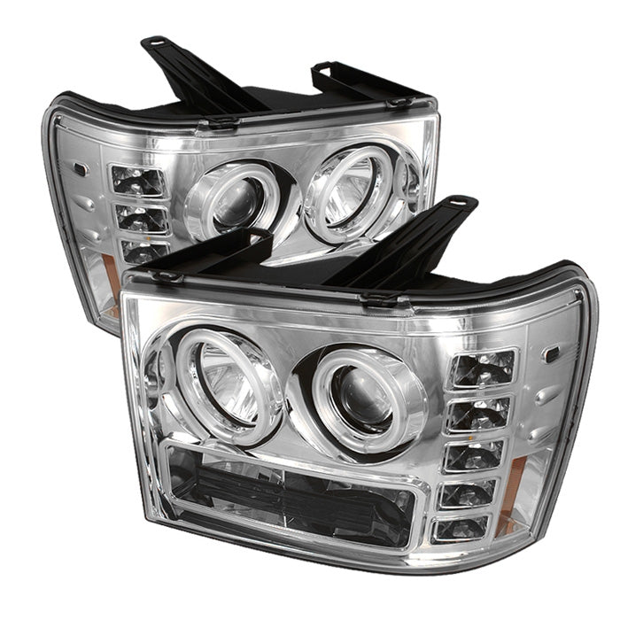 Spyder Halo Projector Headlights Chrome 2007.5-2014 LMM/LML