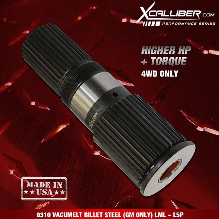Xcalliber Allison Billet Performance Output Shaft, 2011-2019 LML/L5P