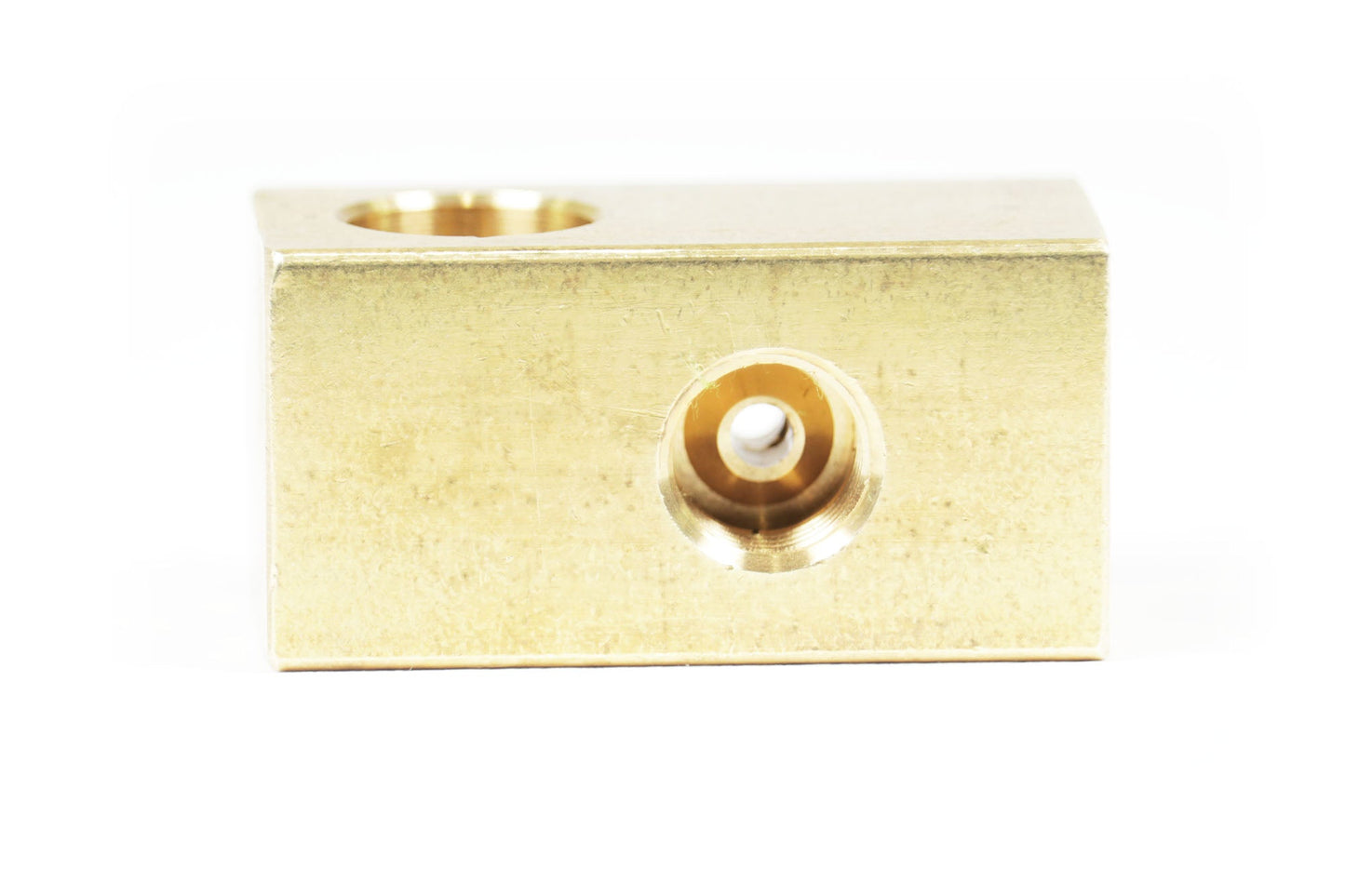 3/8-24 I.F. Brass Brake T-Fitting w/Mounting Hole and 90° Bracket (20-10020)