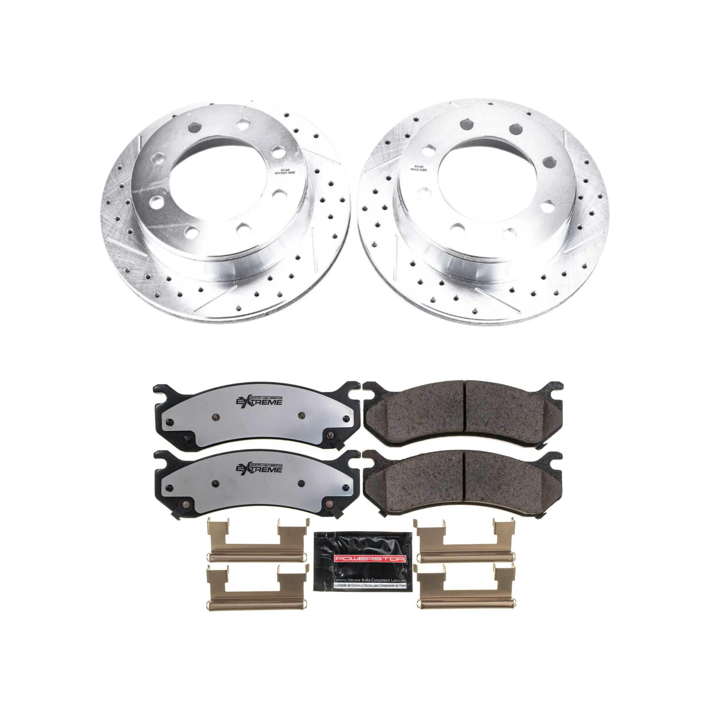 PowerStop Performance Brake & Rotor Kits, 2001-2010 LB7/LLY/LBZ/LMM Single Rear Wheel