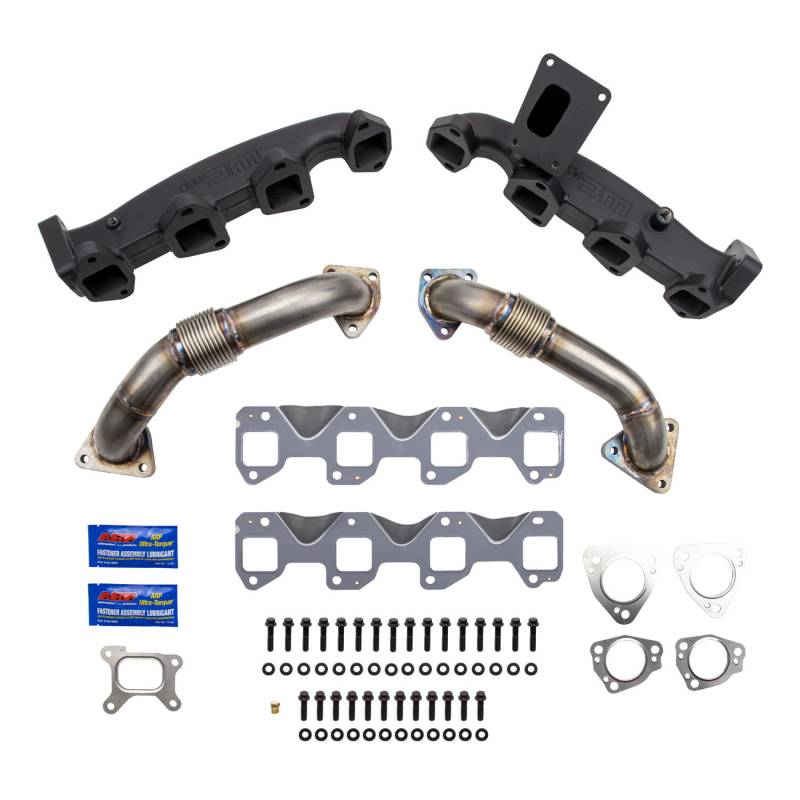 WC Fab Billet Manifolds & 2" Stainless Up-Pipe Kit, 2017-2025 L5P/L5D