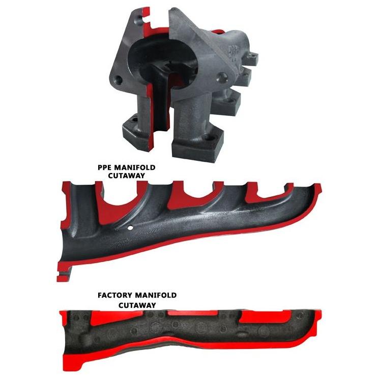 PPE High Flow Exhaust Manifolds & Up-Pipes, 2002-2004 LB7 CA Emissions