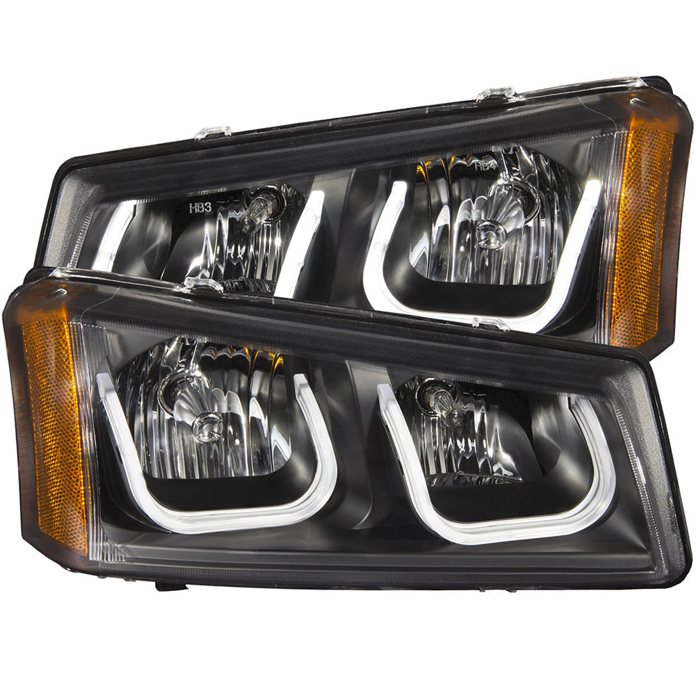Anzo Crystal Headlights with U-bar for 2003-2007 LB7/LLY/LBZ