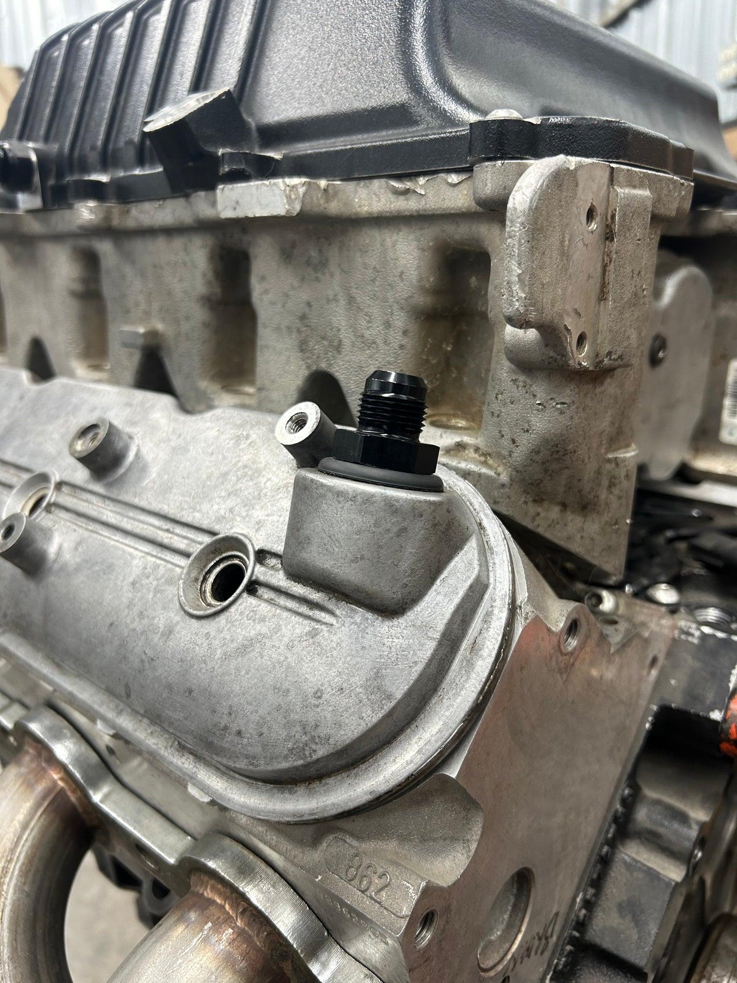 8 AN Push in Fitting for Factory GM LS Valve cover grommet