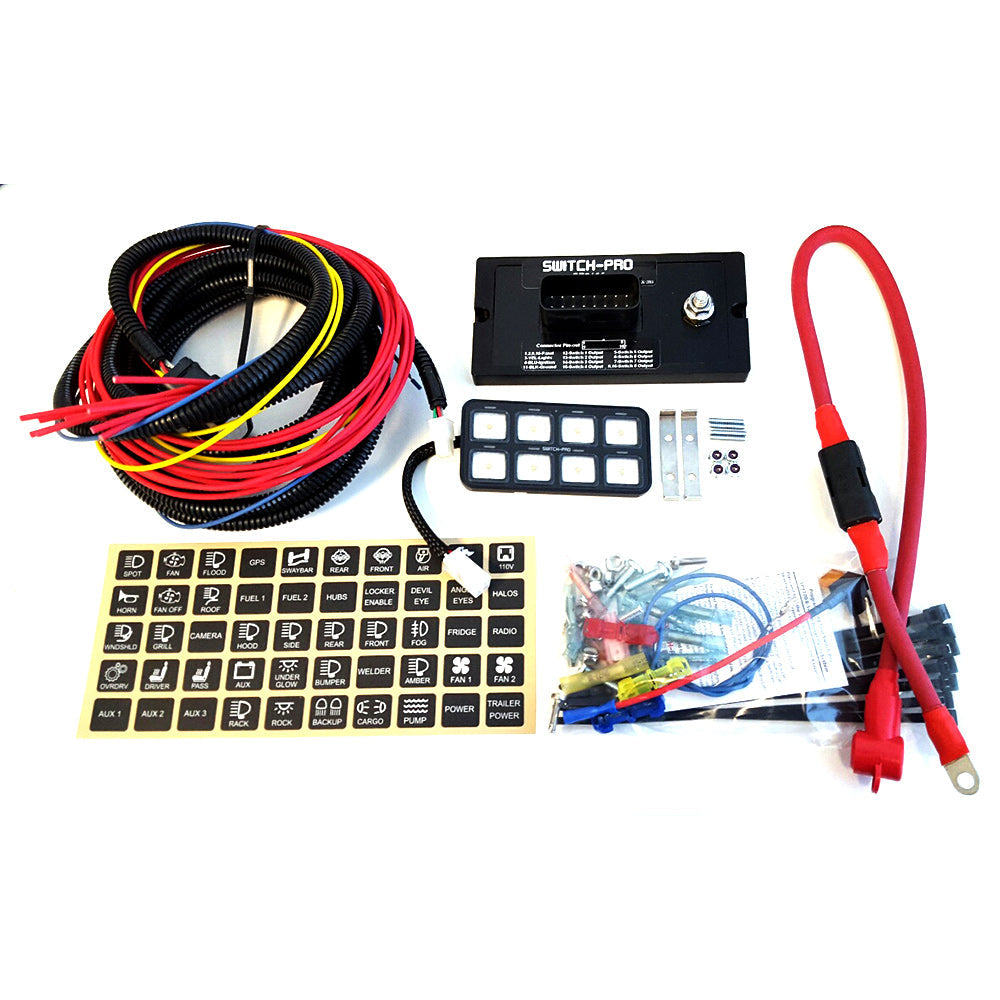 Switch-Pros SP-9100 Bezel Style 8 Switch Panel w/Concealed Mounting Hardware