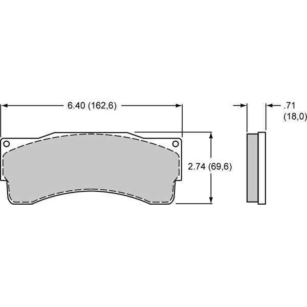 Wilwood TC6R Replacement Brake Pads, 2001-2010 LB7/LLY/LBZ/LMM