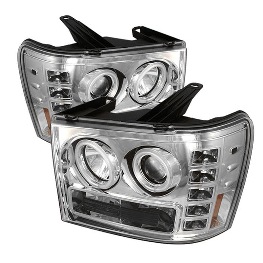 Spyder Halo Projector Headlights Chrome 2007.5-2014 LMM/LML