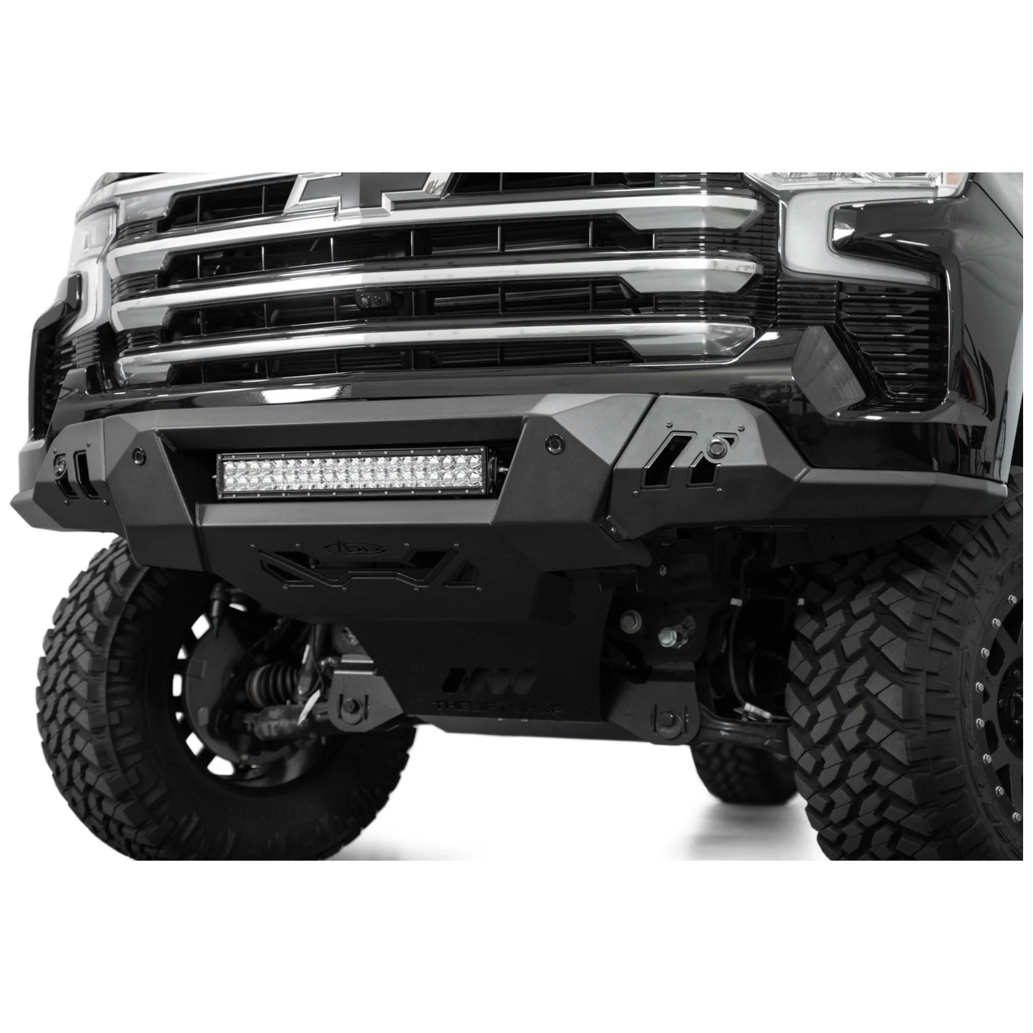Addictive Desert Designs Chevy Black Label Front Bumper, 2022.5-2024 LZ0
