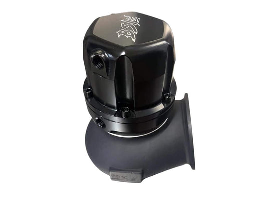 60mm Wastegate 1800F Cerakote Glacier Black feature with Black Anodized Titanium fasteners.