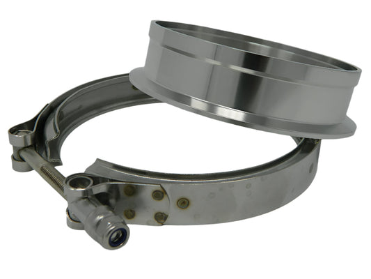 5.75" S400 T6 Chassis Marmon Downpipe Flange W/Clamp 5" to 5" 304SS