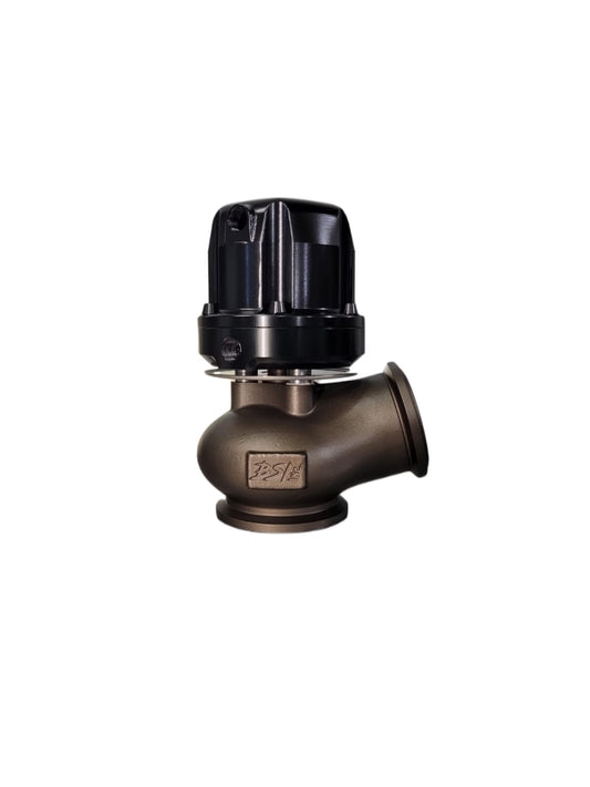 45mm Wastegate 1800F Cerakote Glacier Black feature with Black Anodized Titanium fasteners.