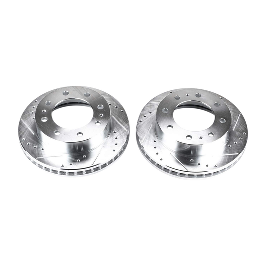 PowerStop D Series Drilled & Slotted Rotors, 2001-2010 LB7/LLY/LBZ/LMM Single Rear Wheel