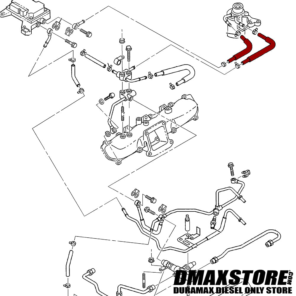 GM Fuel Filter Head Hose Kit, 2001-2004 LB7