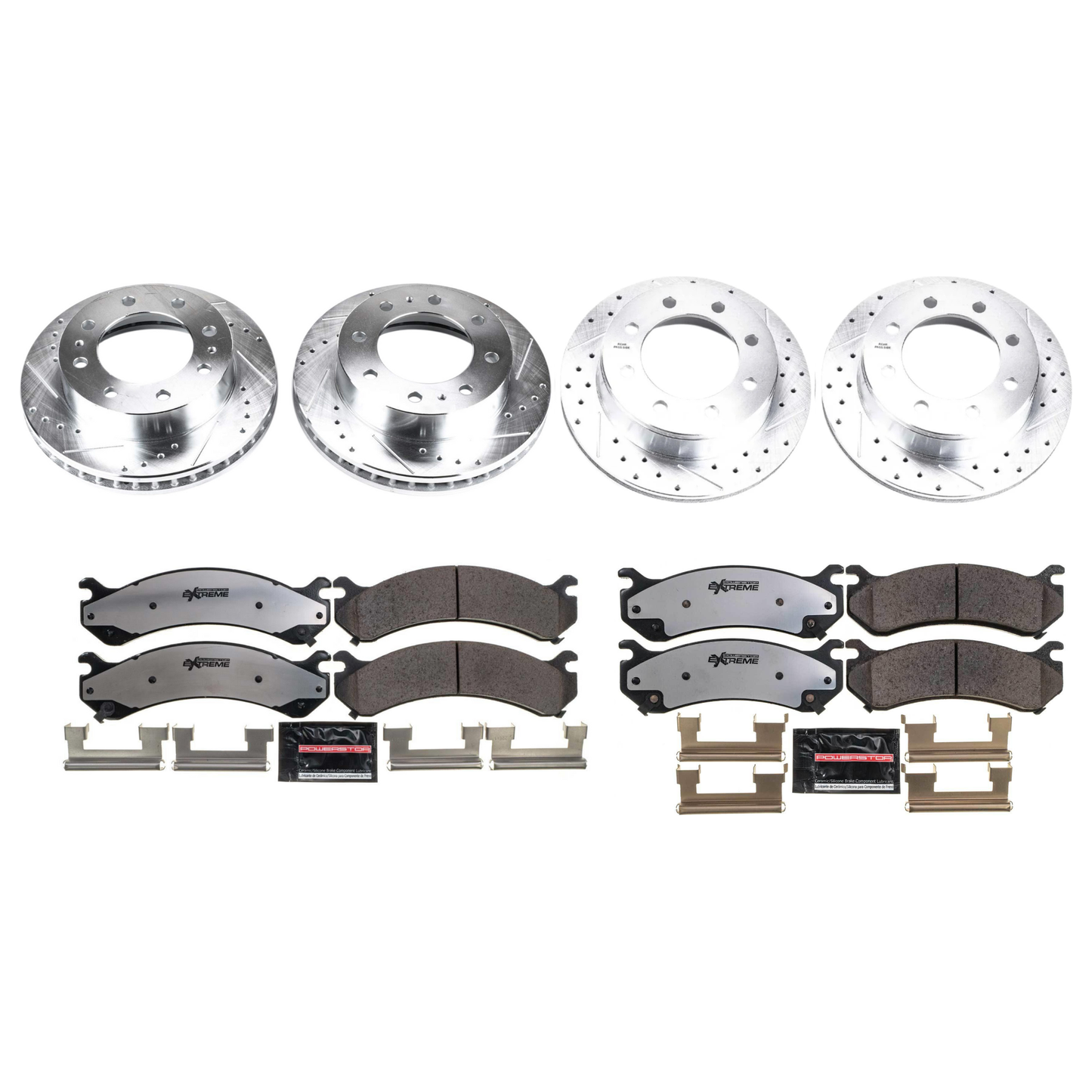 PowerStop Performance Brake & Rotor Kits, 2001-2010 LB7/LLY/LBZ/LMM Single Rear Wheel